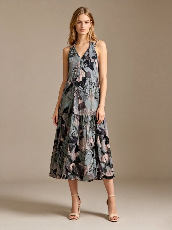 IRO Dresses & Skirts - $653 NWOT Iro Mauge Tiered Cotton Floral Print Long Maxi Dress Size 40